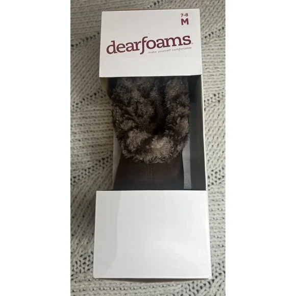 Dearfoams Women's Espresso, Slip On Size 7-8. New‎ with Box! - Picture 2 of 4